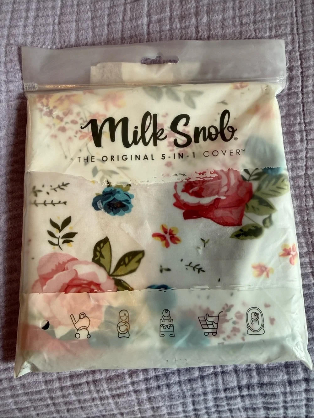 Milk Snob 5-in-1 Nursing & Car Seat Cover French Floral NWT